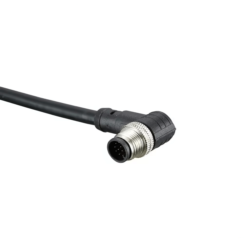 90 degree M12 waterproof connector
